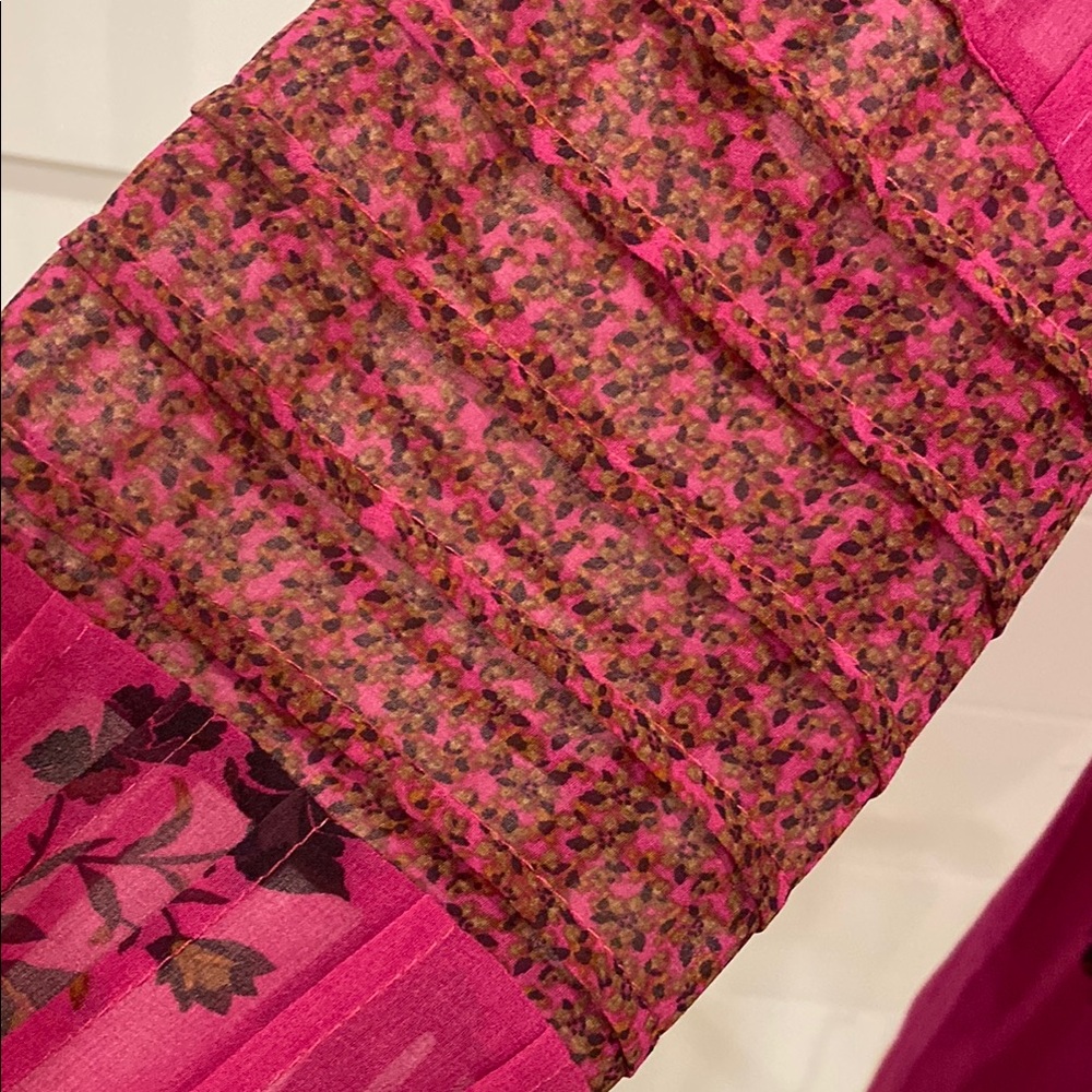 Daniel Rainn Pink Smocked Blouse with 3/4 Sleeves - Picture 5 of 9